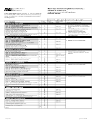 Chemistry Major Map Asu 2