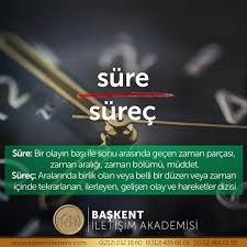 Sure Surec Sure Bir Olayin Basi Ile Sonu Arasinda Gecen Zaman Parcasi Zaman Araligi Zaman Bolumu Muddet Sure Okuma Calismasi Imla Ders Calisma Ipuclari