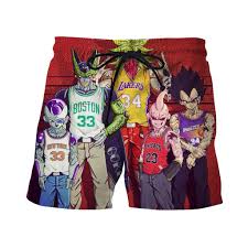 Dragon Ball Z Villains Nba Basketball Teams Wanted Casual Shorts Saiyan Stuff Nba Basketball Teams Dragon Ball Z Basketball Teams