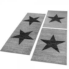 80 x 150 cm) ist der neue star im zimmer von ihrem nachwuchs. Laufer Set Teppich Stern Grau Schwarz Teppichcenter24