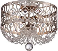 Traditional rectangle smooth lens led flush mount ceiling light dimmable high output 5500. Minka Lavery Semi Flush Mount Crystal Ceiling Light 4847 276 Lucero Lighting Fixture 4 Light 240 Watts Florentine Silver Buy Online In Antigua And Barbuda At Antigua Desertcart Com Productid 62149830