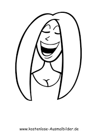 Ausmalbilder Gesichter Ausmalbild Lachende Frau Mit Langen Haaren Zum Ausdrucken