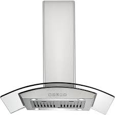 Best bang for the buck: Shop 36 Inch Kitchen Island Ducted Ductless Stainless Steel Tempered Glass Range Hood Or Stove Vent With Chimney Extension Overstock 31428758