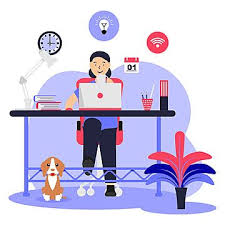 Freelance Online Job Artist Soho Vector Flat Design Illustration Png And Vector With Transparent Background For Free Download Freelance Online Online Jobs Web Template Design