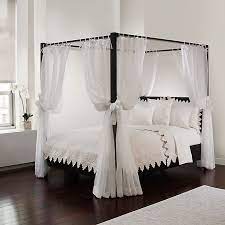 Beige (may differ from the original). Tie Sheer Bed Canopy Curtain Set In White Bed Bath Beyond