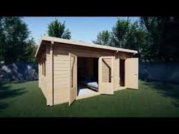 Kombiniertes Gartenhaus Und Schuppen Super Tom 15m2 44mm 5x3 Hansagarten24 Sommerhaus Gartenhaus Flachdach Modern Gartenhaus