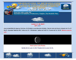 Tiempo Extendido Observatorio De Meteorologia De Jose C Paz Municipalidad De Jose C Paz
