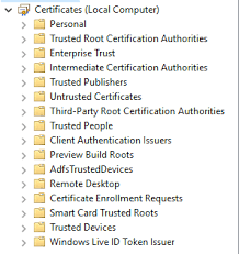 Figure out why windows 10 computers cannot autoenroll a machine cert the same way their. Pki Basics How To Manage The Certificate Store Argon Systems