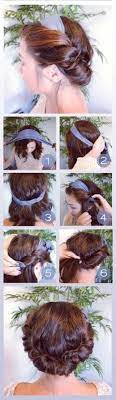 Scarf Updo Girl Hairstyle Hairstyle Http Hairstyle266 Blogspot Com Coiffure Avec Foulard Coiffure Facile Filles Aux Cheveux Longs