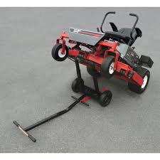 I tried several ways to lift the deck, but all were possibly dangerous. Ohio Steel Zero Turn Lawn Mower Lift Model Tl4500 In 2021 Zero Turn Lawn Mowers Lawn Mower Lawn Mower Storage