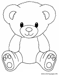 Teddy bear coloring pages >> disney coloring pages. Teddy Bear Easy Coloring Pages Printable