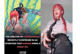 Strap-on Makima [Chainsaw man] (tsunderebean) swipe to see cosplay pic :  rrule34