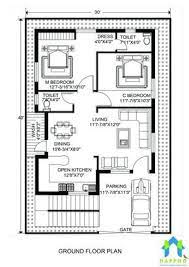 3 bedroom, 2 bath home with stacked washer / dryer. Vastu Complaint 2 Bedroom Bhk Floor Plan For A 30 X 40 Feet Plot 750 Sq Ft Plot Area Check Out For More 1 2 2bhk House Plan House Map Duplex House Plans