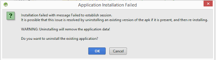 Virtualclonedrive acusando installation failed! jefferson, 04 de julho de 2014 instalador acusa installation failed! mas prossegue aparentemente normalmente toda tentativa de montar um iso acusava o erro unable to mount vcd Application Installation Failed In Android Studio Stack Overflow