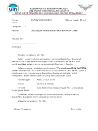 Contoh surat undangan seminar pendidikan. Surat Undangan Pembukaan Kkn