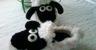 Shaun The Sheep Mod To The Fluffy Bunny Slipper Crochet Kids Bunny Slippers Fluffy Bunny Slippers Bunny Slippers