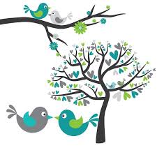 True Love Simple Bird On Tree Drawing Digital Clip Art Love Birds In Grey Turquoise And By Viveradesign 5 00 Con Imagenes Cliparts Gratuitos Clipart Arte De Aves