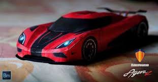 Koenigsegg Agera R Paper Car Ver 2 Free Vehicle Paper Model Download Paper Models Koenigsegg Paper Car