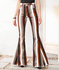 Saints Hearts High Rise Extreme Flare Jean Women S Jeans In Brown Multi Buckle