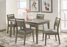 Market Street Gray 5 Pc Rectangle Dining Set Rectangle Dining Set Dining Room Sets Dining Room Furniture