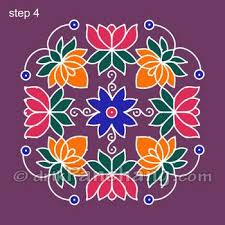 Dot Rangoli Step 4 Rangoli Designs With Dots Rangoli With Dots New Rangoli Designs