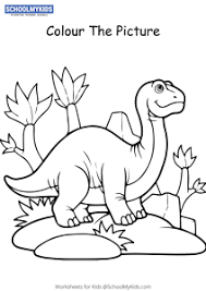 From easy dinosaur pictures for preschool kids to color, to more realistic and detailed illustrations for big kids, including named dinosaur pictures, we hope you find a coloring page that you like! Baby Dinosaur Dinosaur Coloring Pages Worksheets For Kindergarten First Preschool Second Grade Art And Craft Worksheets Schoolmykids Com