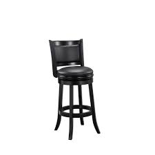 Boraam Augusta 29 In Black Swivel Cushioned Bar Stool 45829 The Home Depot