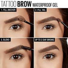 Achieve eyebrow impact that lasts for days with maybelline new york's tattoostudio™ waterproof gel. Maybelline Tattoo Brow Gel Auburn Brands