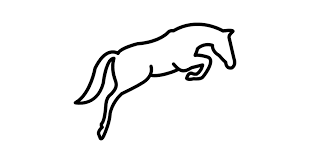 Jumping Horse Outline Free Vector Icons Designed By Freepik Horse Outline Horse Logo Design Horse Jumping