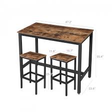 Industrial Bar Table Set Bar Table In 2020 Bar Table Sets Bar Table And Stools Breakfast Bar Table