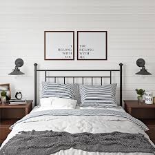 Mainstays Tempo Full Queen Metal Headboard Black Walmart Com Bedroom Design Guest Bedrooms Modern Bedroom