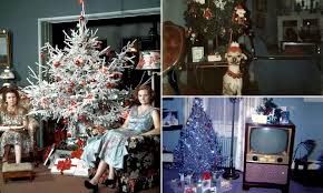 Air current generated by incandescent lights on the tree. What Christmas Decor Used To Look Like In 1950s And 1960s Daily Mail Online