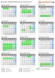 Einstellungen zu den angezeigten ferienterminen. Kalender 2018 Ferien Mecklenburg Vorpommern Feiertage