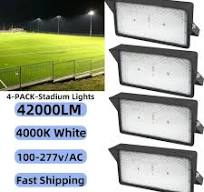 4X 300W LED Flood Light Super Bright Outdoor Stadium Lights Daylight  Floodlight