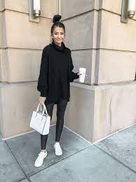 Wearing These Sneakers For Date Night Who Said Sneakers Can T Be Dressed Up Fashion Autumn Fashion Casual Fashion Outfits