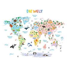 Decowall Dlt 1615de Weltkarte Tierweltkarte Tiere Wandtat Https Www Amazon De Dp B07h28ctl4 Ref Wandtattoo Weltkarte Weltkarte Fur Kinder Weltkarte Poster