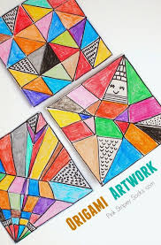 Origami Artwork With Kids Art Activities For Toddlers Easy Arts And Crafts Arts And Crafts For Kids