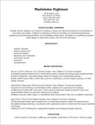 Resume Examples Interior Design Interior Design Resume Interior Design Resume Template Good Resume Examples
