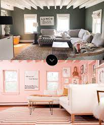 Interior design — before & after: Before After Grace And Julia S Pink Living Room Makeover Design Sponge