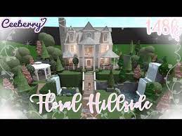 Bloxburg Floral Family Hillside 148k Speed Build Youtube Sims House Design Unique House Design Small House Design Plans
