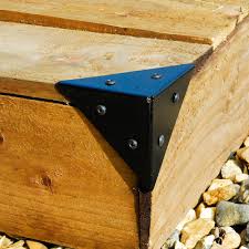 A unique countersunk design allows screws to sit flush with material. Steel Pyramid Corner Bracket Indoor Outdoors