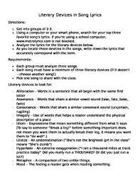Literary Devices In Song Lyrics Literary Devices Literary Terms Glossary Of Literary Terms
