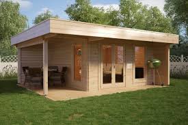 Modernes Gartenhaus Mit Terrasse Hansa Lounge Xl 15m 44mm 5x6 Hansagarten24 Gartenhaus Mit Terrasse Gartenhaus Holz Gartenhaus