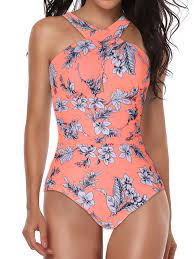 Himone Us Ladies Girls Women One Piece Swimsuit Swimwear Monokinis Beachwear V Neck Bandage Backless Push Up Bra Padded Tummy Control Swimming Costumes Bathin One Piece One Piece Swimwear Women S One