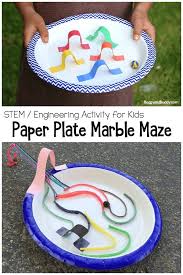 Stem Challenge For Kids Design A Paper Plate Marble Maze Stem Challenges Science Activities For Kids Stem For Kids