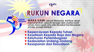 Serta penjiwaan di sebalik rukun negara itu lebih penting, tidak kira siapa pun selagi kita masih rakyat malaysia. Malaysia 5 Prinsip Rukun Negara Malaysia