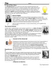 Terms in this set (8). Theenlightenment Pdf The Enlightenment Name A Time Of New Ideas The Enlightenment Was A Period Of Time When People Developed New Ideas About Human Course Hero