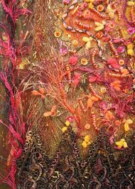 Detail Hut S On Fire 3 Textile Fiber Art Fabric Art Stitching Art