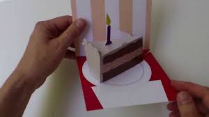 Take the cake and carefully line it up with the glue areas on the card. Diy 3d Pop Up Cards Birthday Shefalitayal
