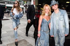 Who knew denim could be made into a cocktail dress? Gigi Hadid Channels Britney Spears And Justin Timberlake S Iconic Deni Vanity Fair